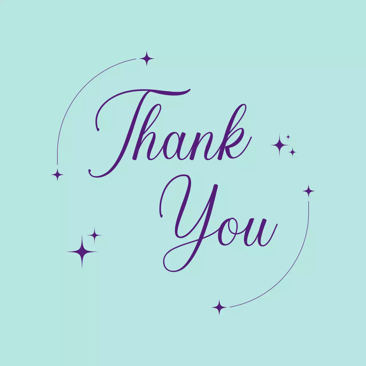 ミント 上品 感謝 カード 手書きサンキュー