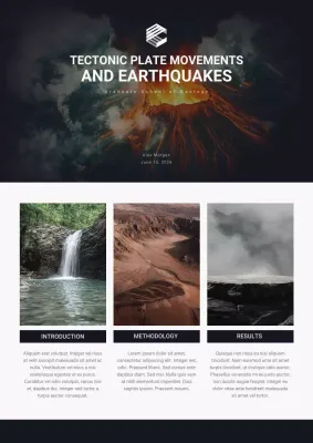 Black Modern Geology Report Poster