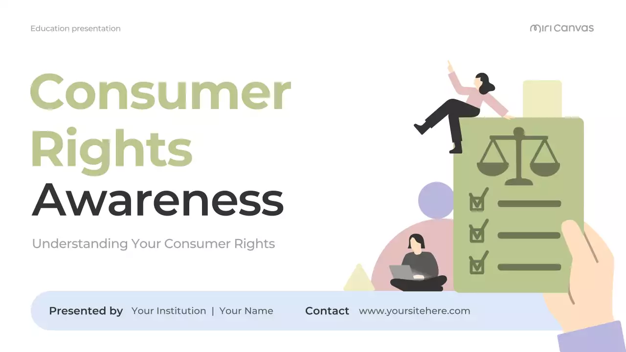Pink Green Basic Consumer Rights Awareness Class Presentation