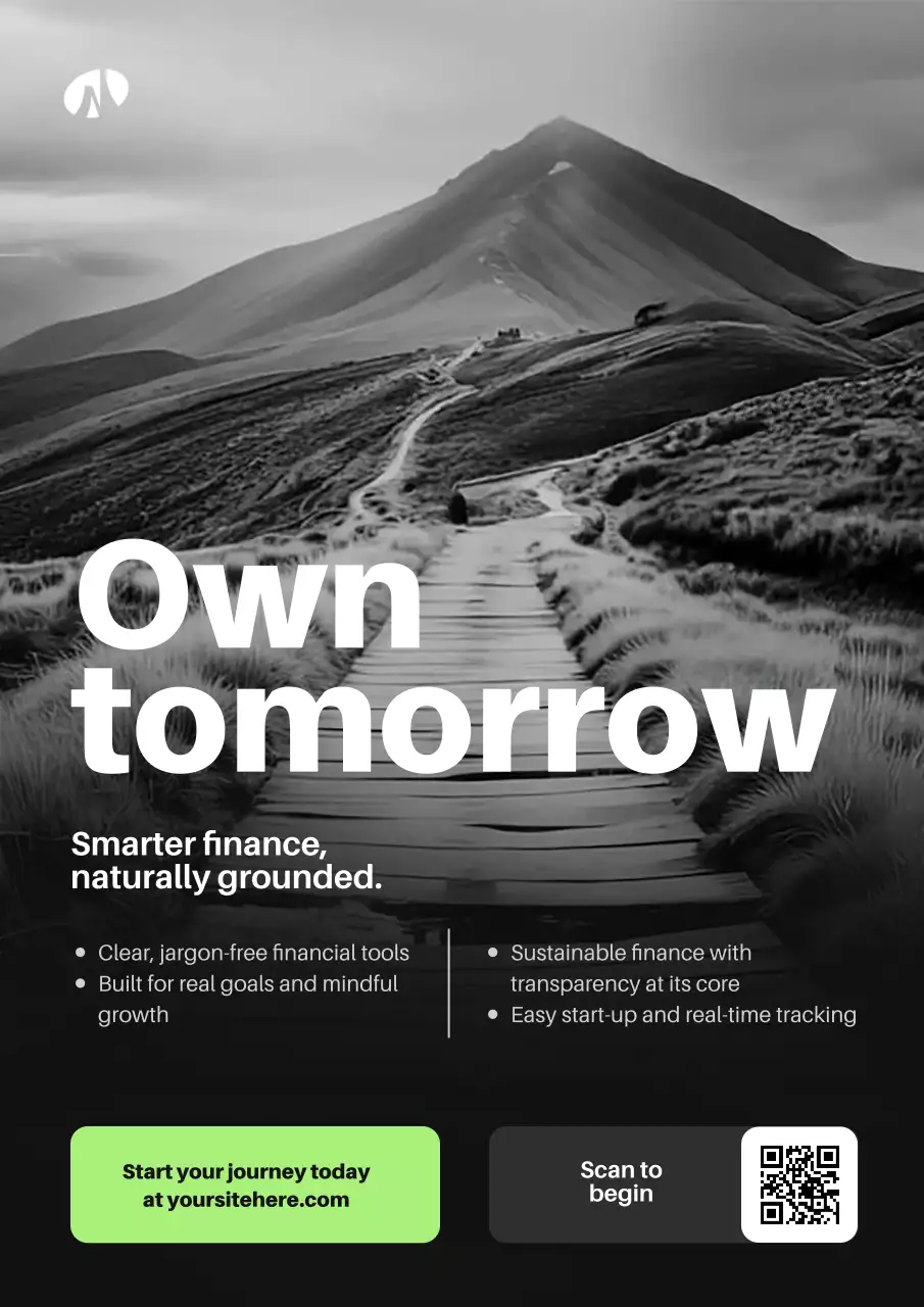 Grey Modern Finance Promotion Poster