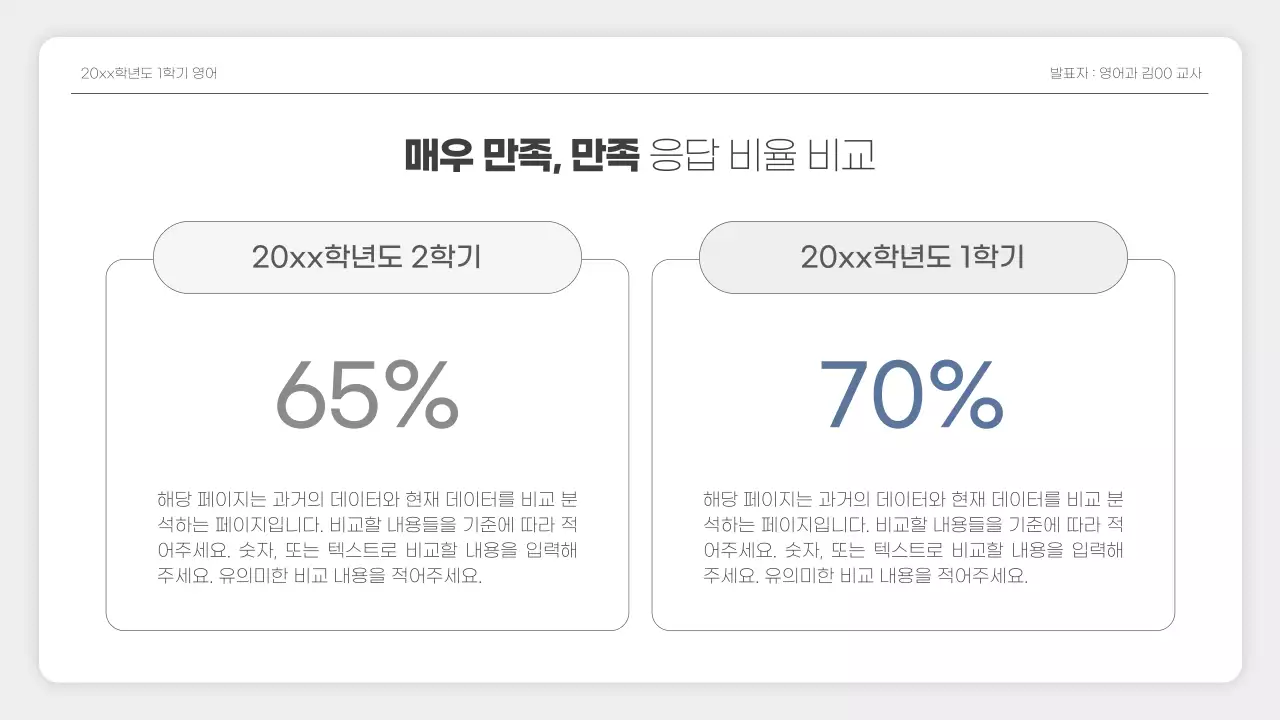 파랑 심플 교육 보고