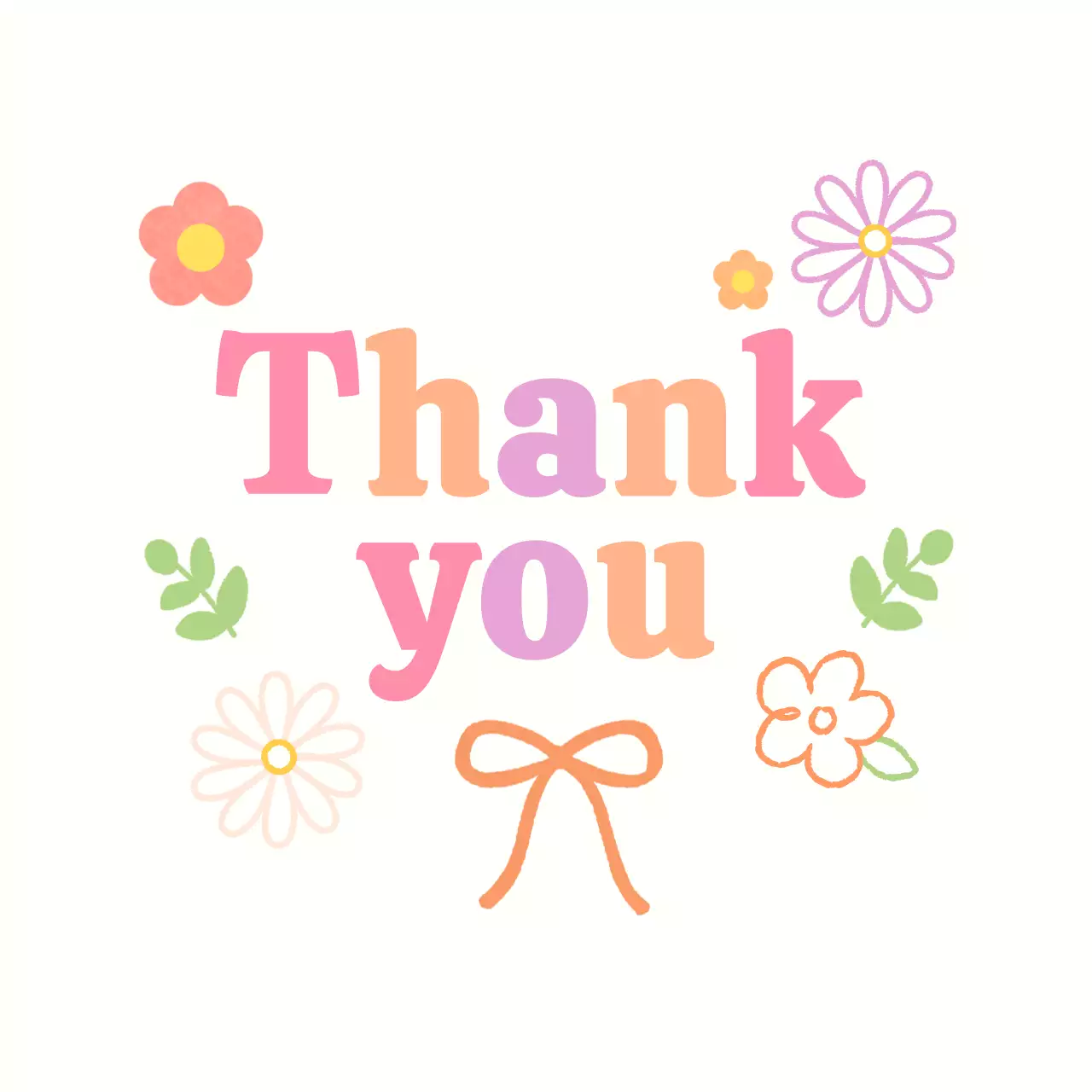 カラフル かわいい シンボルサンキュー