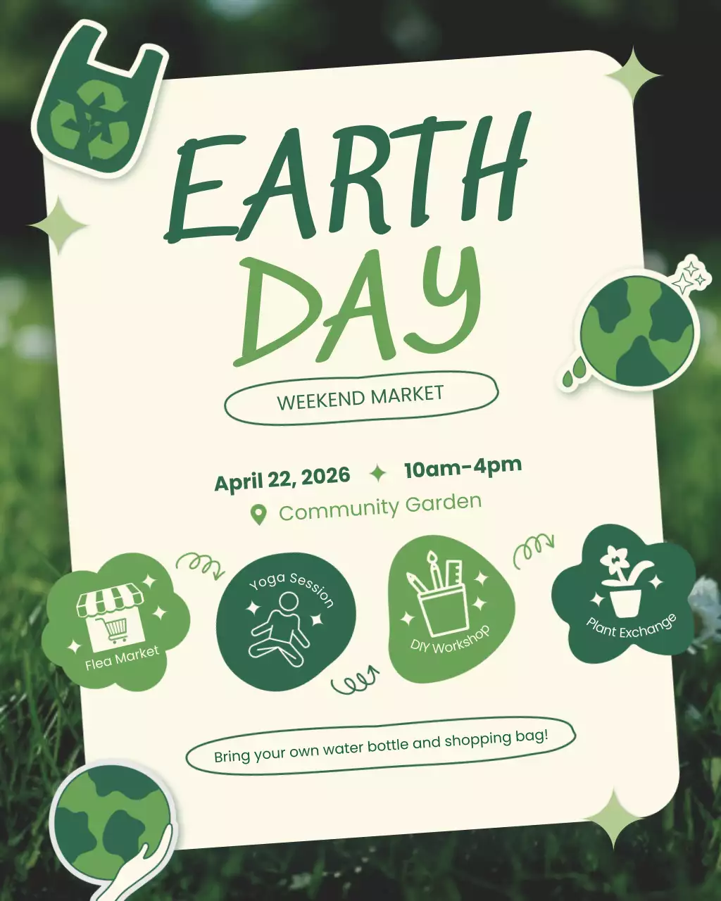 Green Modern Earth Day Event Instagram Post