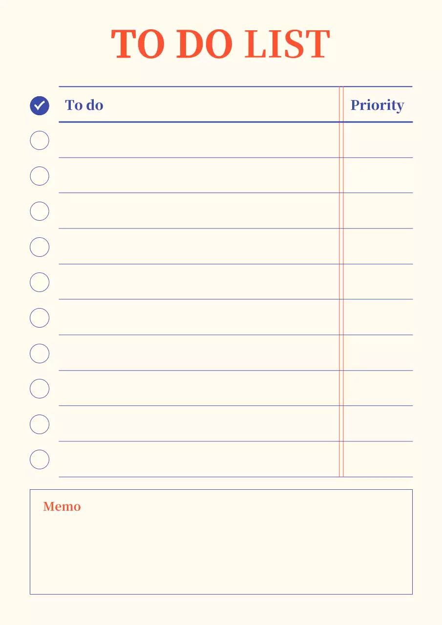 ベージュ シンプル タスク メモ
