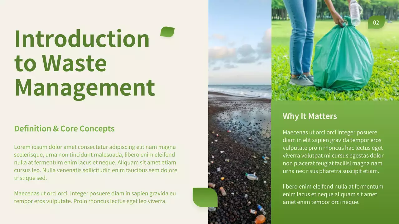 Green Modern Waste Management Presentation