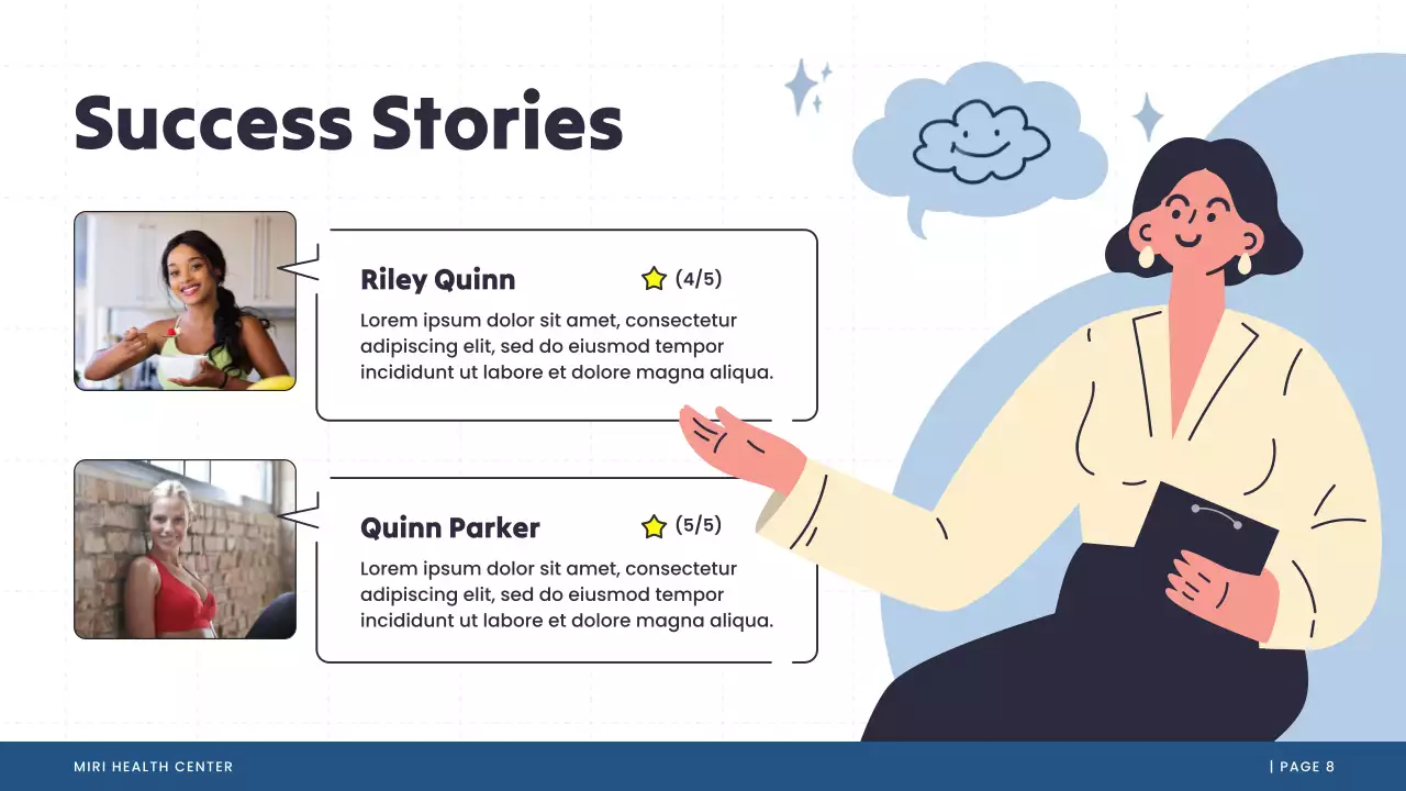 Blue and White Illustrative Mental Health Presentation