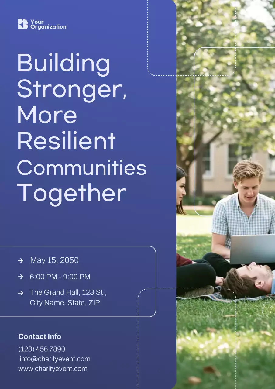 Blue Modern Community Event Poster