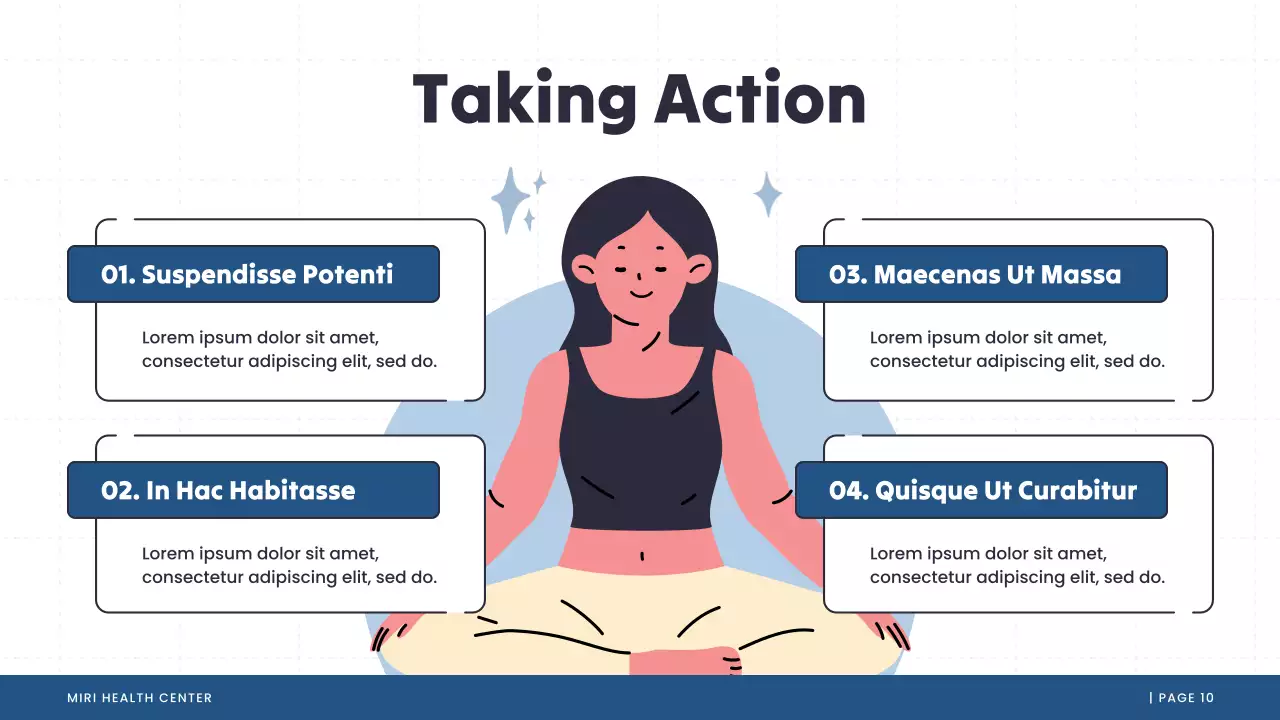 Blue and White Illustrative Mental Health Presentation