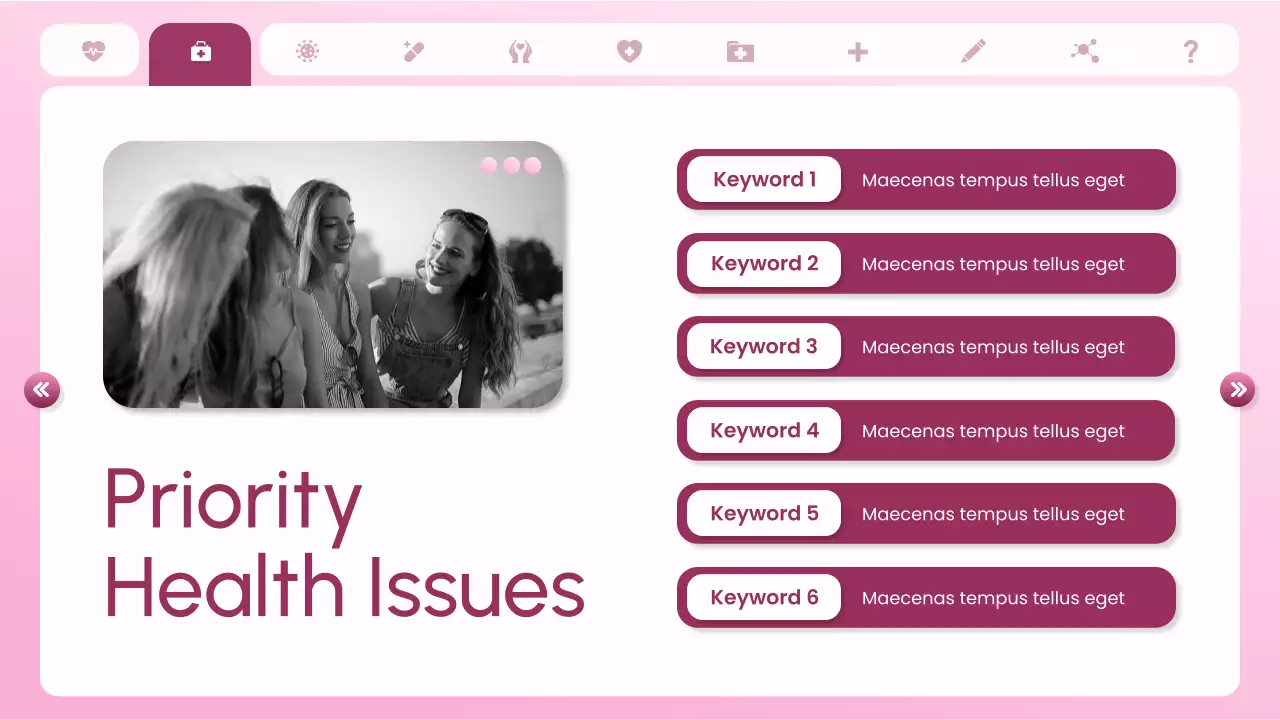 Pink and White Bold UI UX Women's Health Insights Presentation