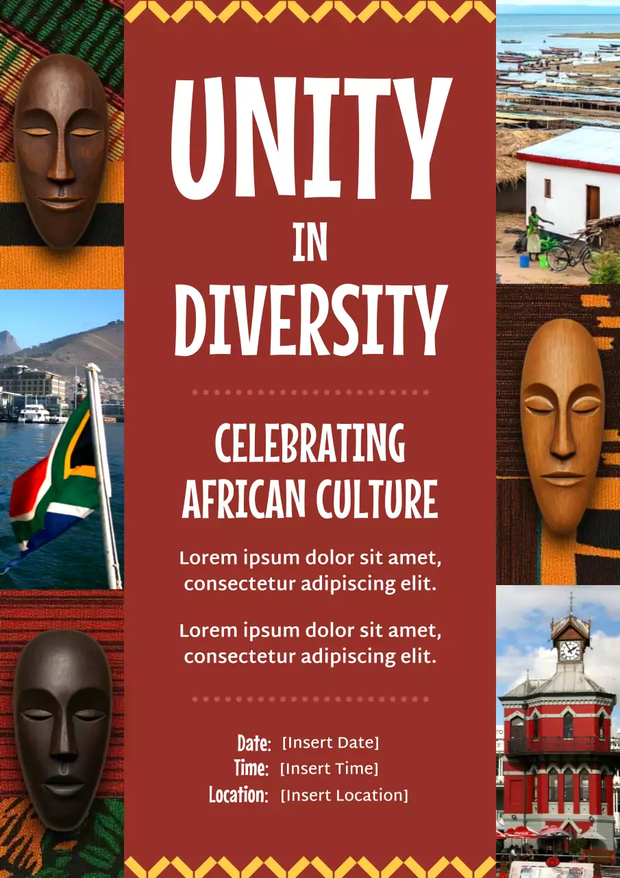 Red Cultural Diversity Announcement Poster