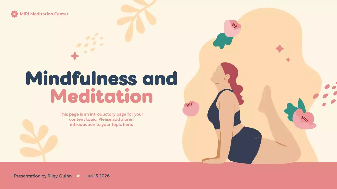 Beige Minimal Meditation Presentation