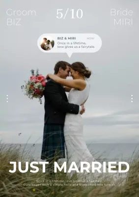 흰색 우아한 결혼 기념