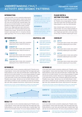 Blue Professional Seismic Report Poster