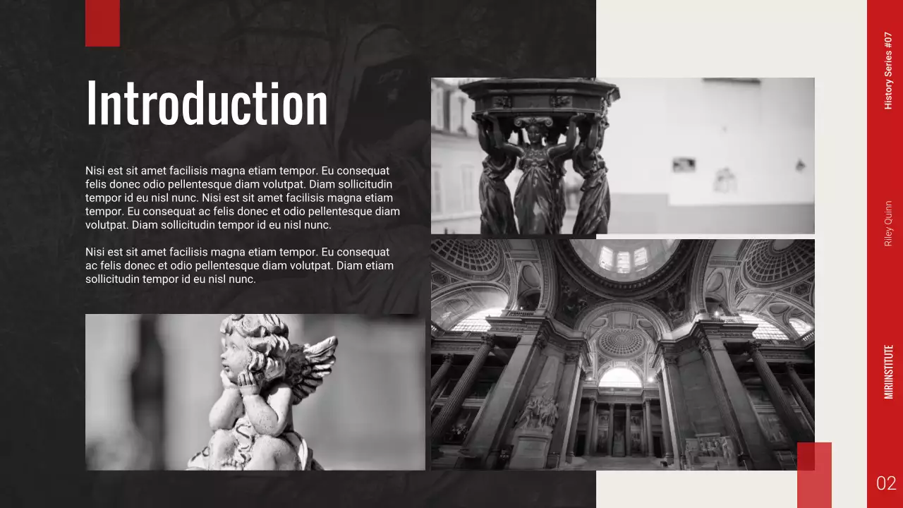 Black Bold Classic Grey History Report Presentation