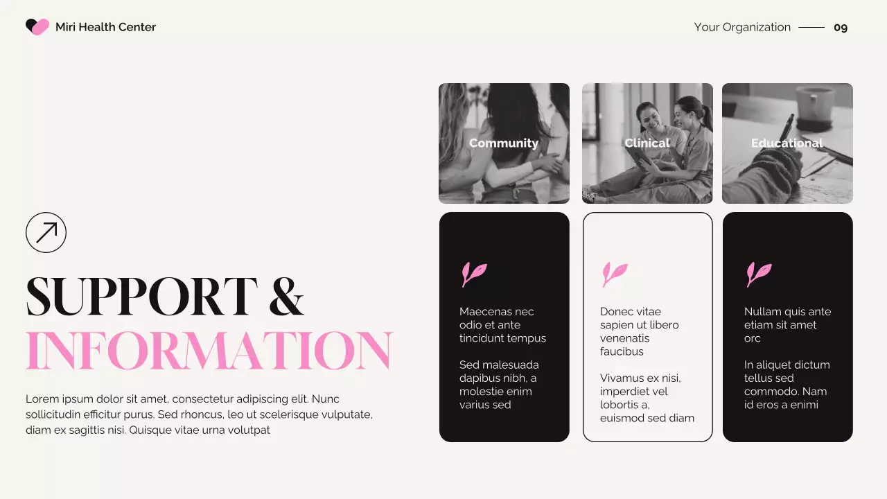 Black Elegant Women's Health Insights Presentation