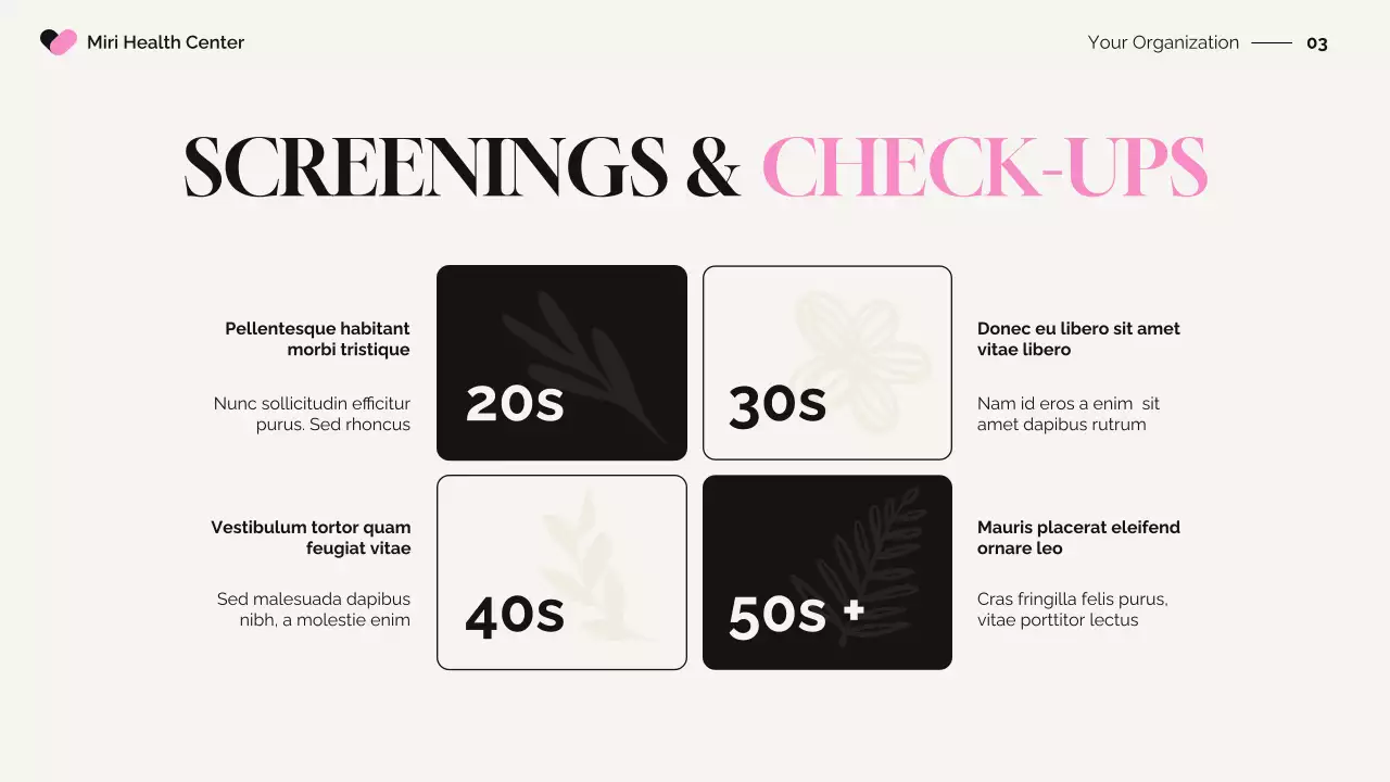 Black Elegant Women's Health Insights Presentation