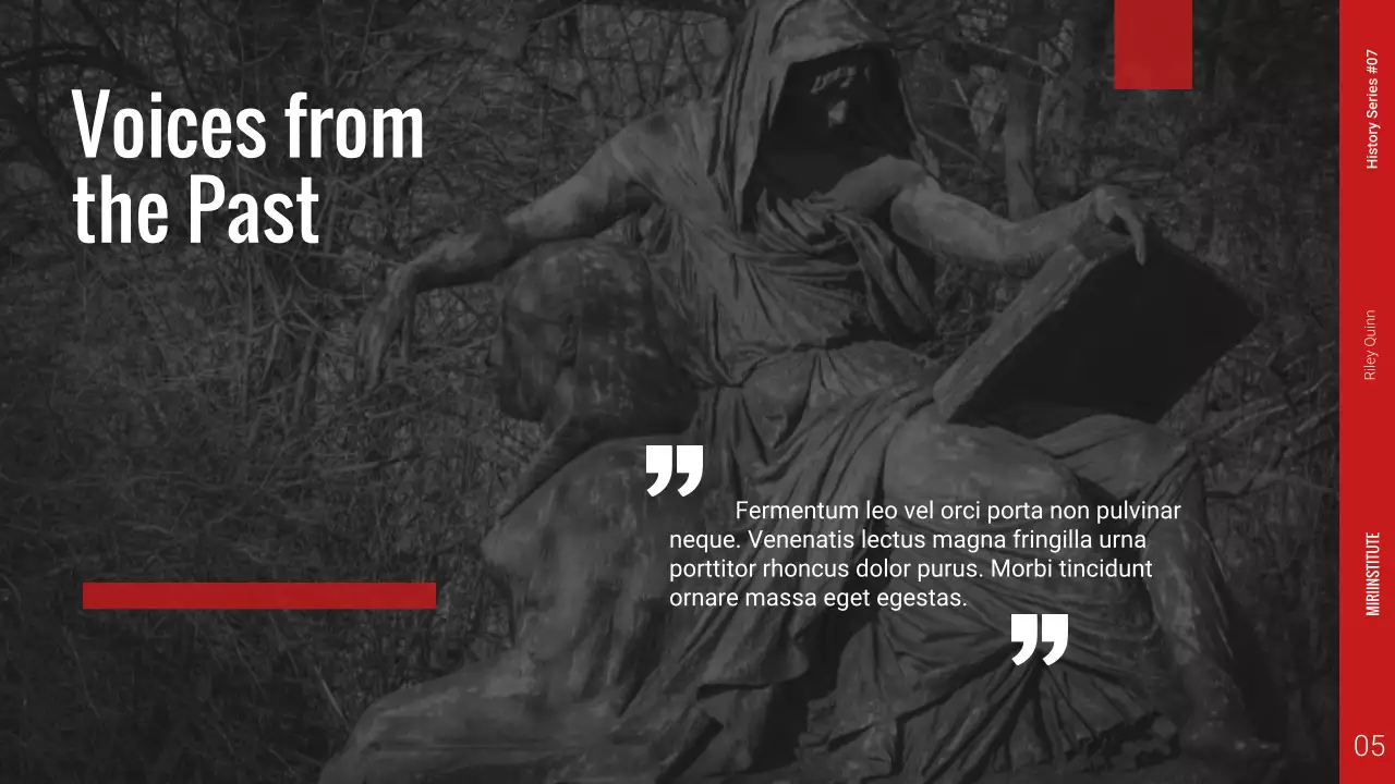 Black Bold Classic Grey History Report Presentation