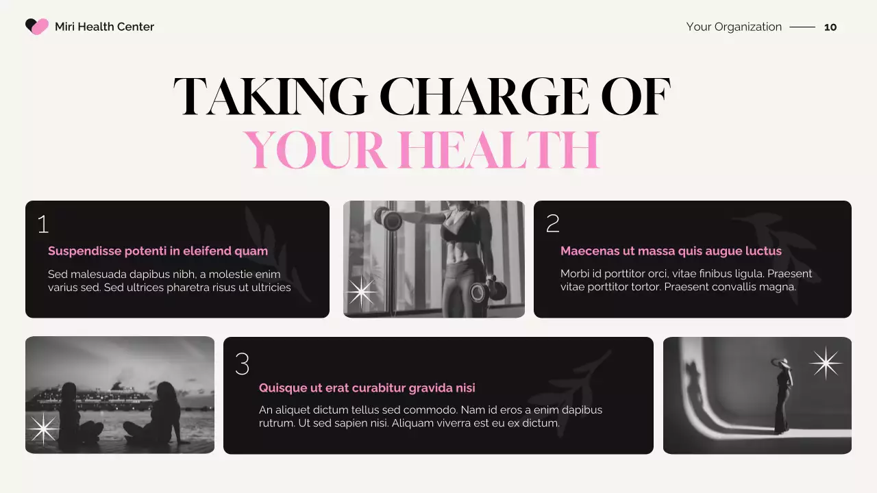Black Elegant Women's Health Insights Presentation