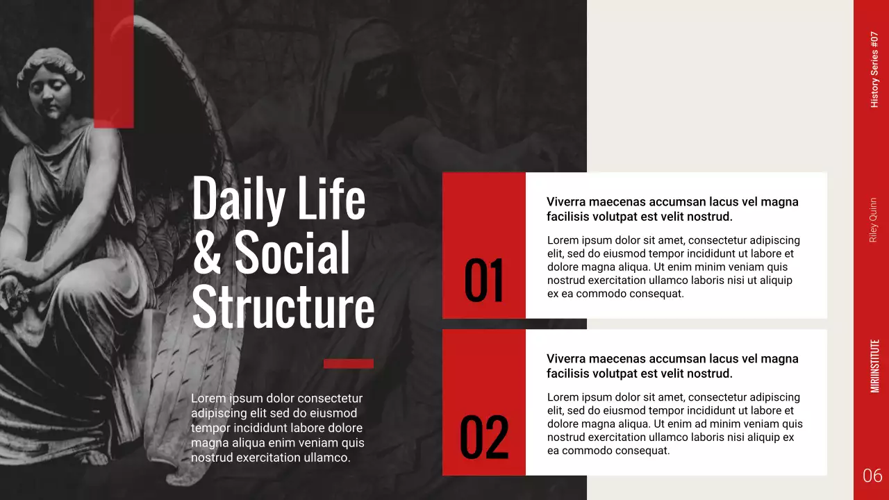 Black Bold Classic Grey History Report Presentation