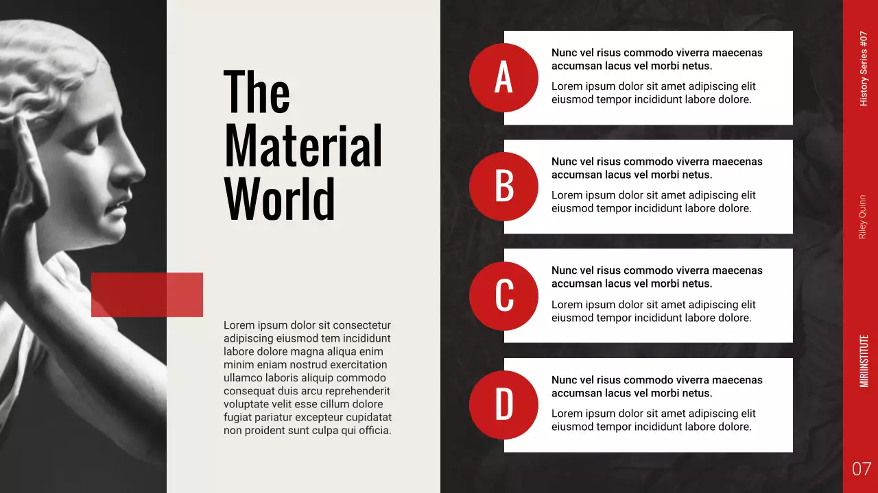 Black Bold Classic Grey History Report Presentation