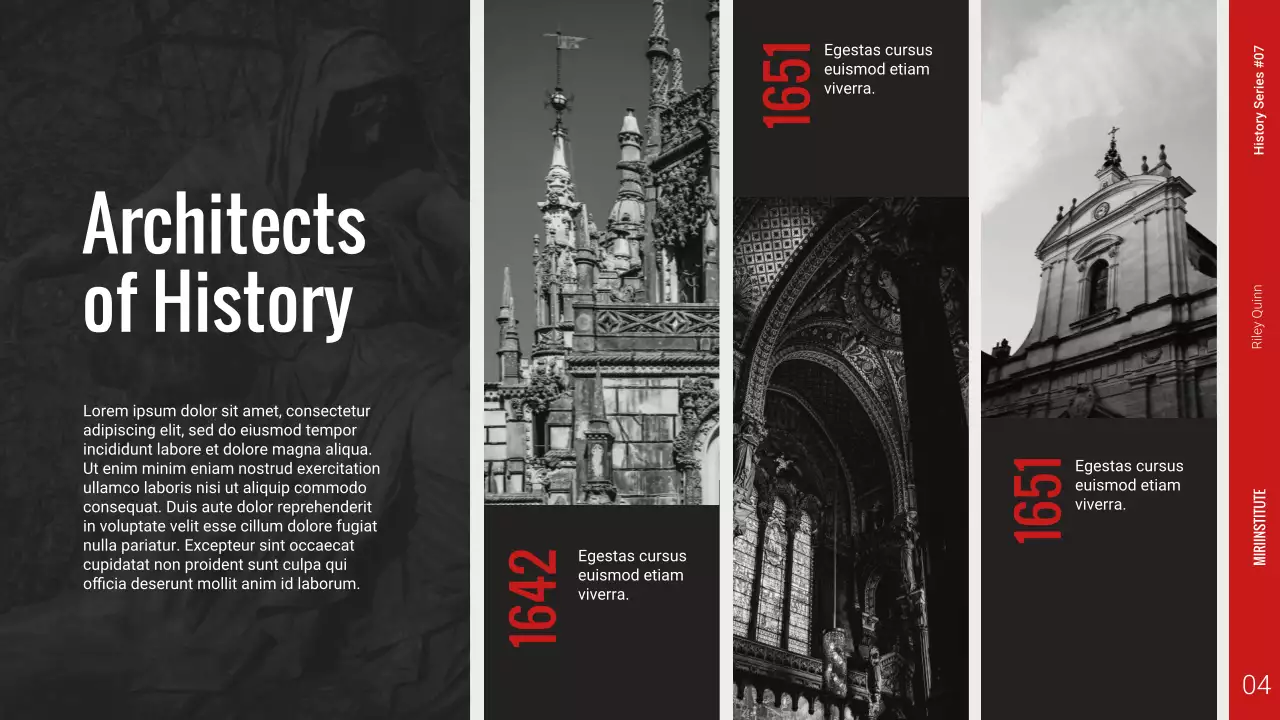 Black Bold Classic Grey History Report Presentation