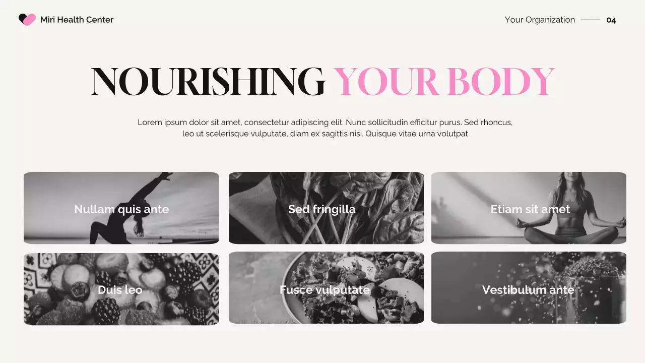 Black Elegant Women's Health Insights Presentation