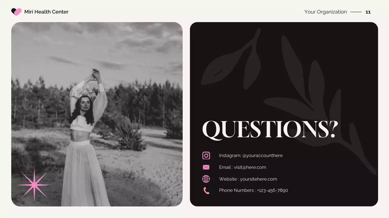 Black Elegant Women's Health Insights Presentation