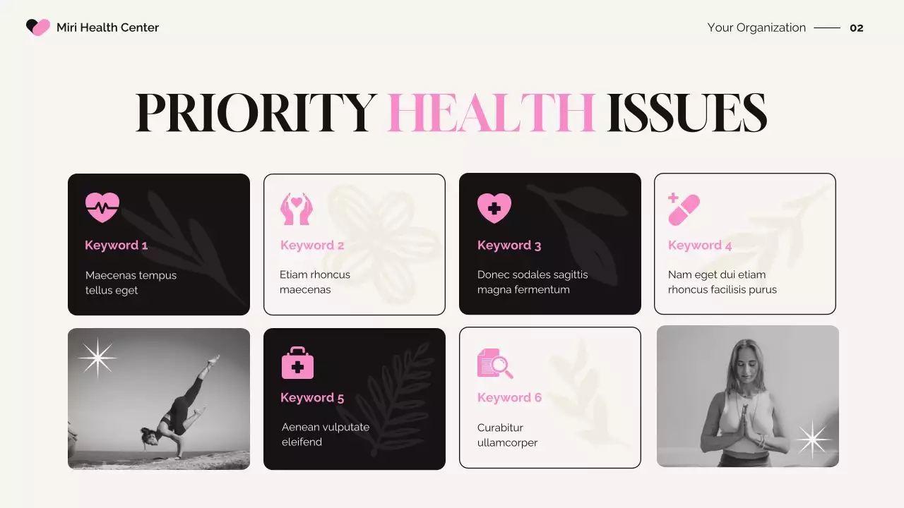 Black Elegant Women's Health Insights Presentation