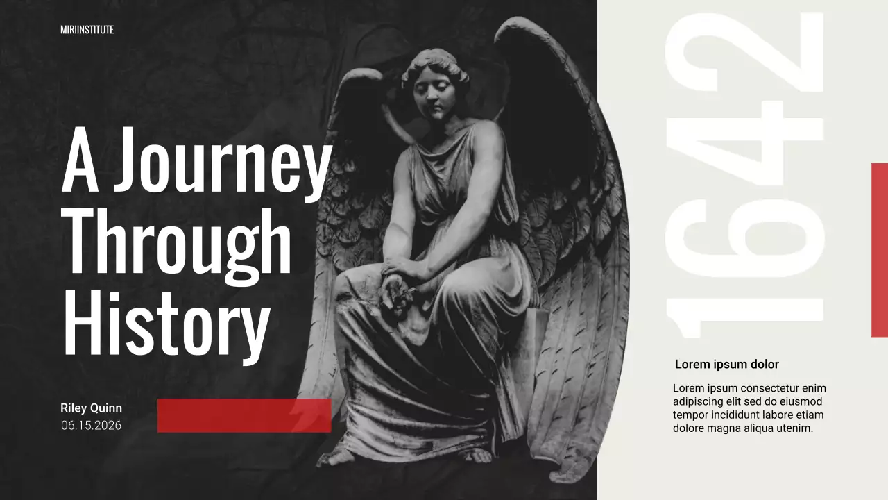 Black Bold Classic Grey History Report Presentation