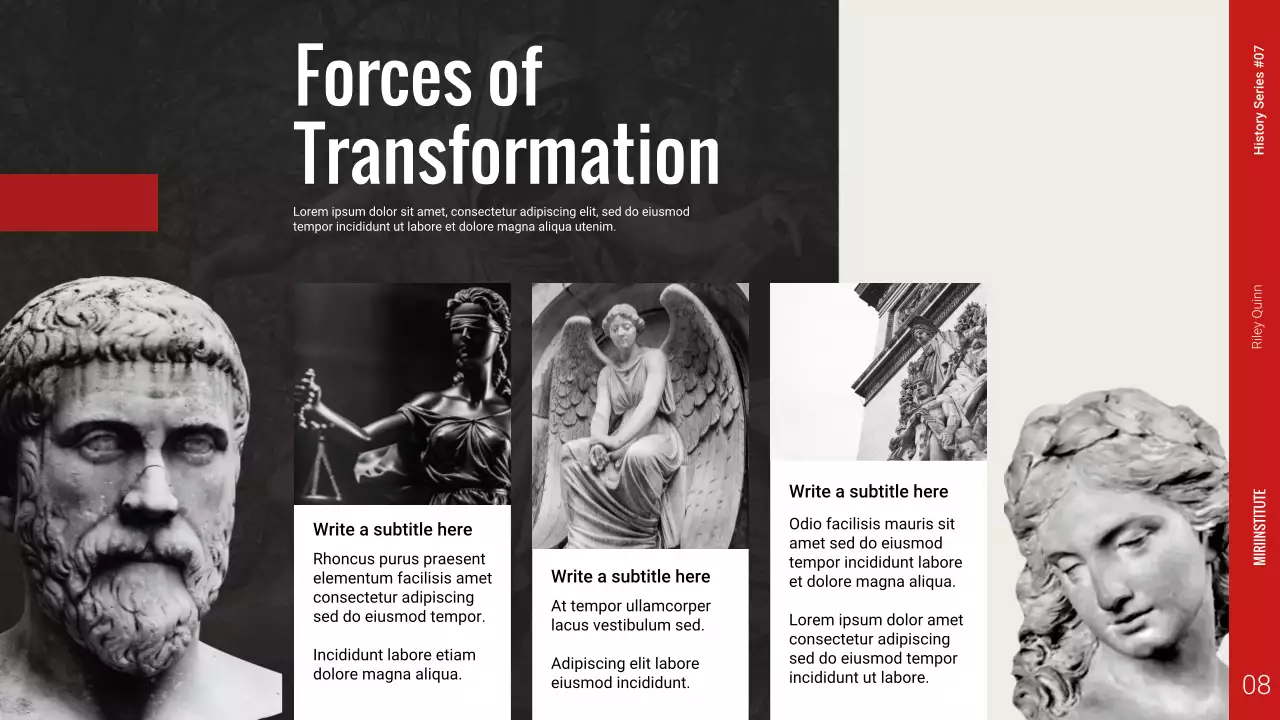 Black Bold Classic Grey History Report Presentation