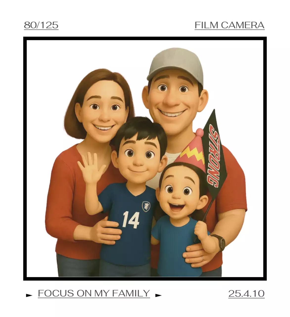 베이지 심플 가족 인생네컷