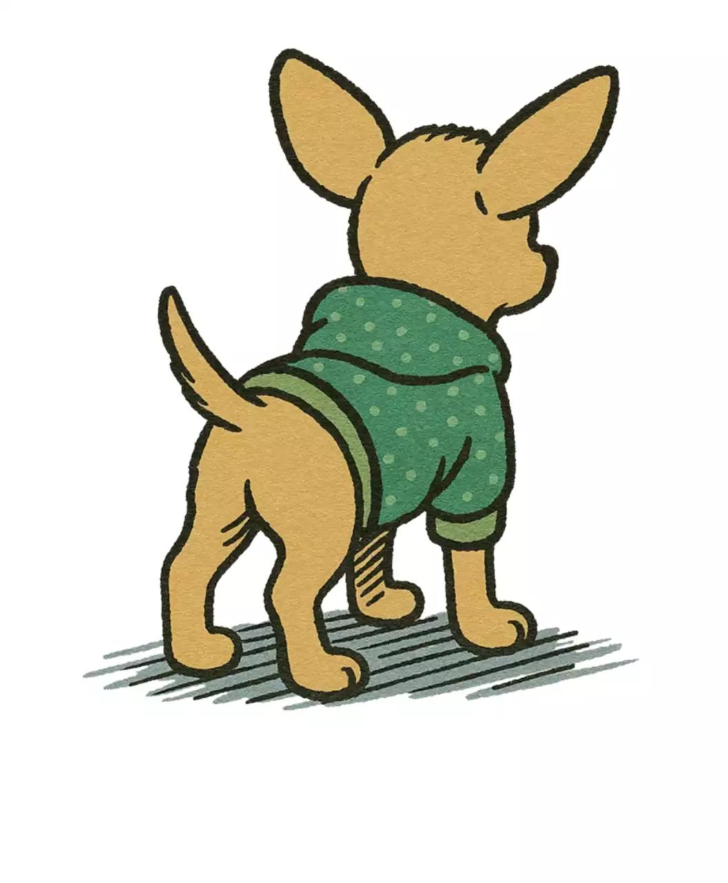 초록 아기자기한 반려동물 스티커