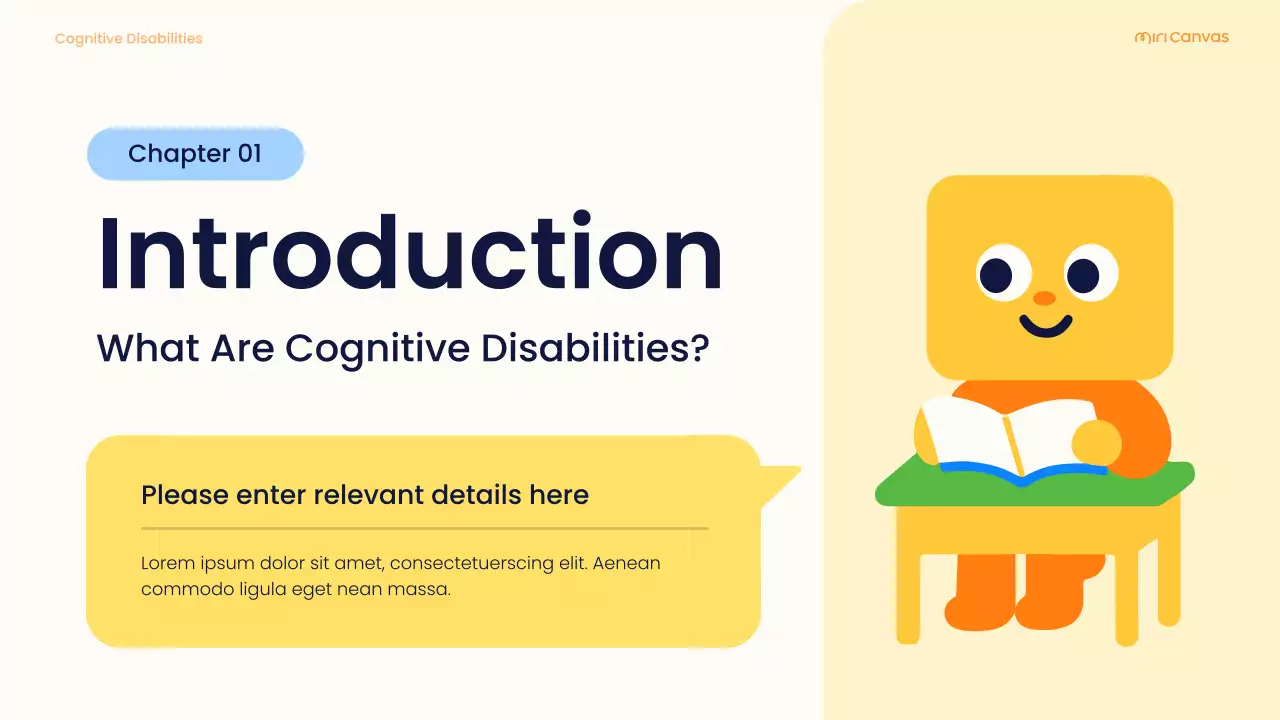 Yellow Playful Cognitive Disabilities Learning Guide Presentation