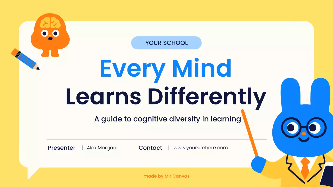 Yellow Playful Cognitive Disabilities Learning Guide Presentation