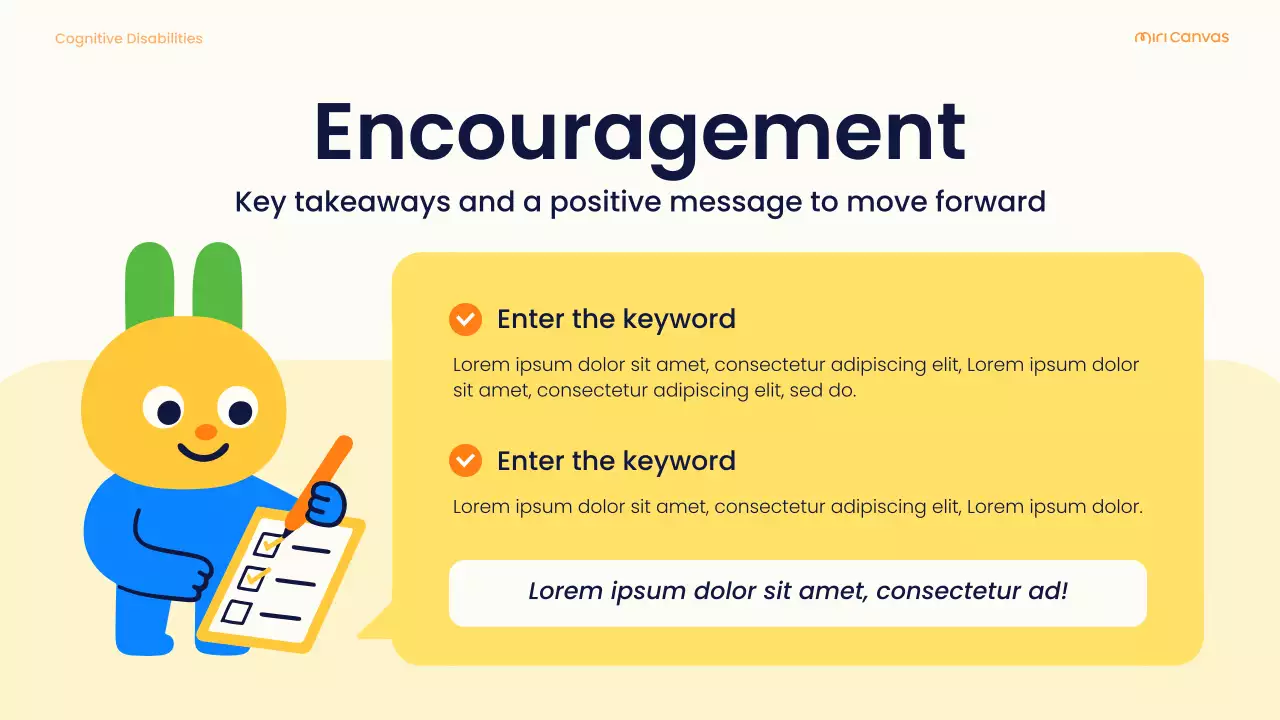 Yellow Playful Cognitive Disabilities Learning Guide Presentation