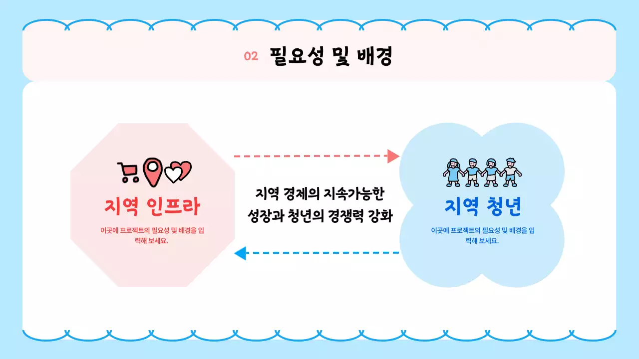 하늘색 심플 지역 프로젝트 안내