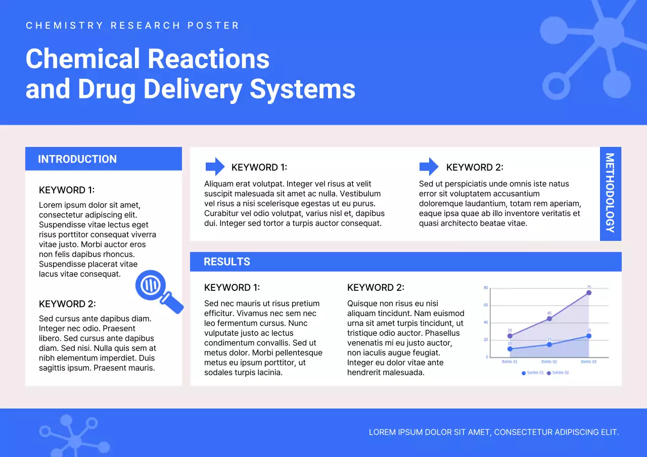 Blue Academic Research Poster