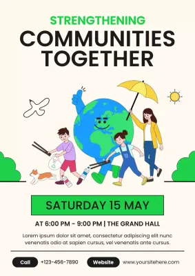 Beige Modern Community Event Poster