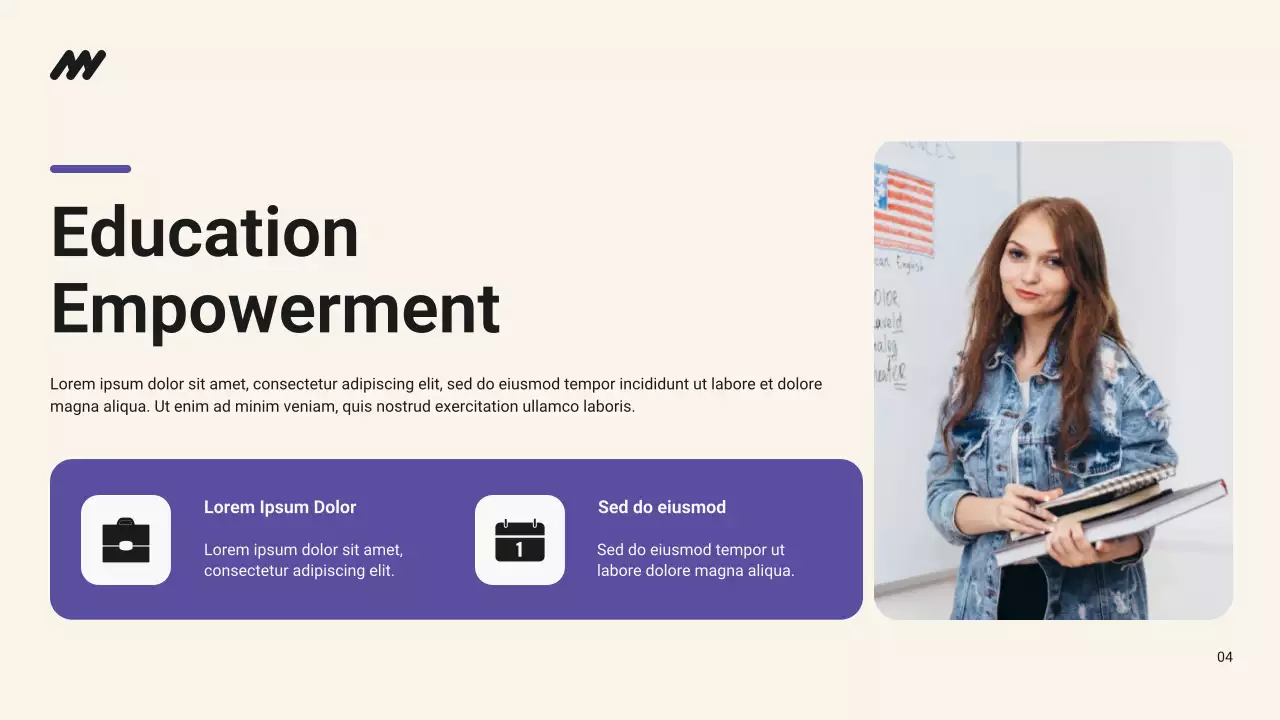 Red and Blue Bold Non-profit Organization Impact Report Presentation