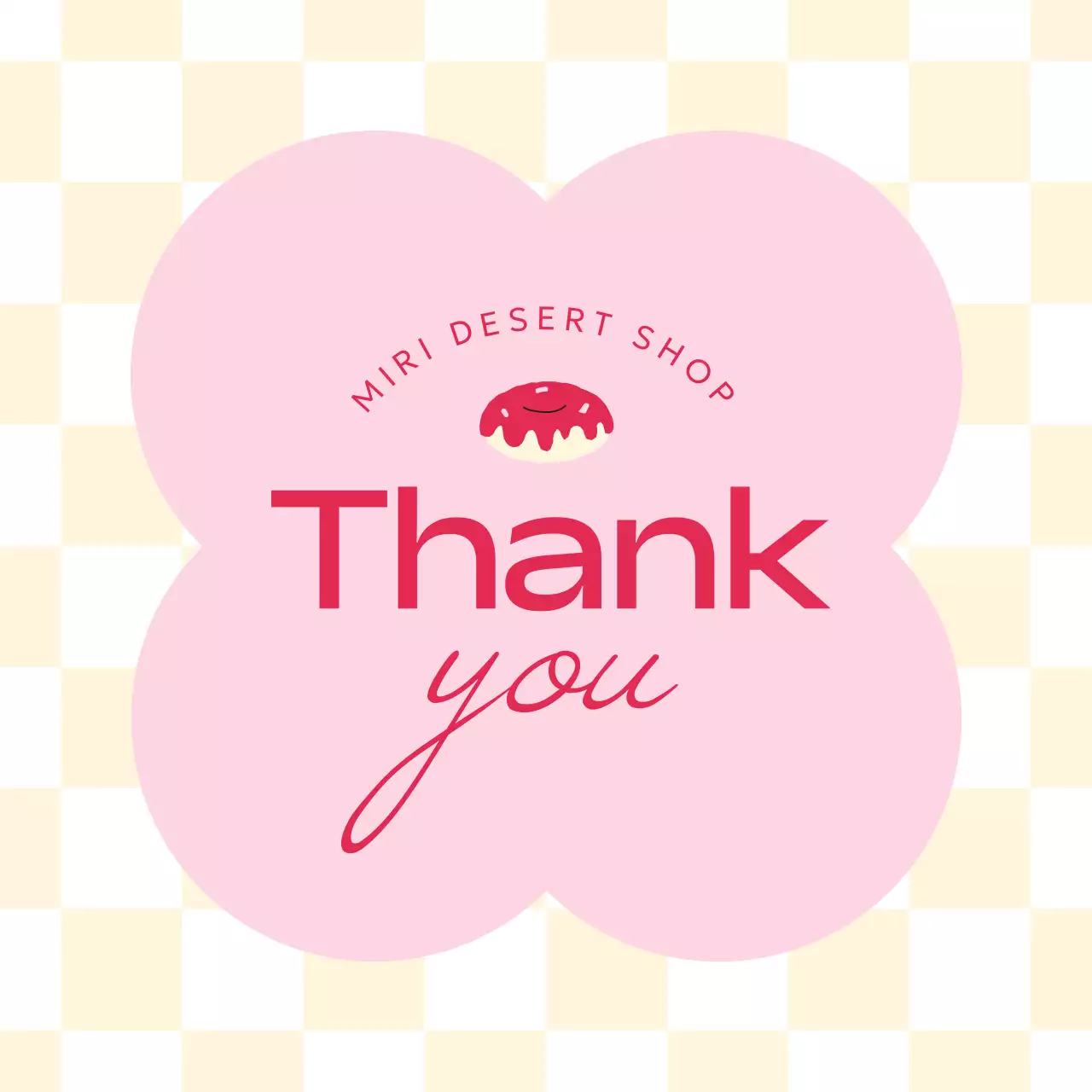 ピンク 黄色 シンボルサンキュー