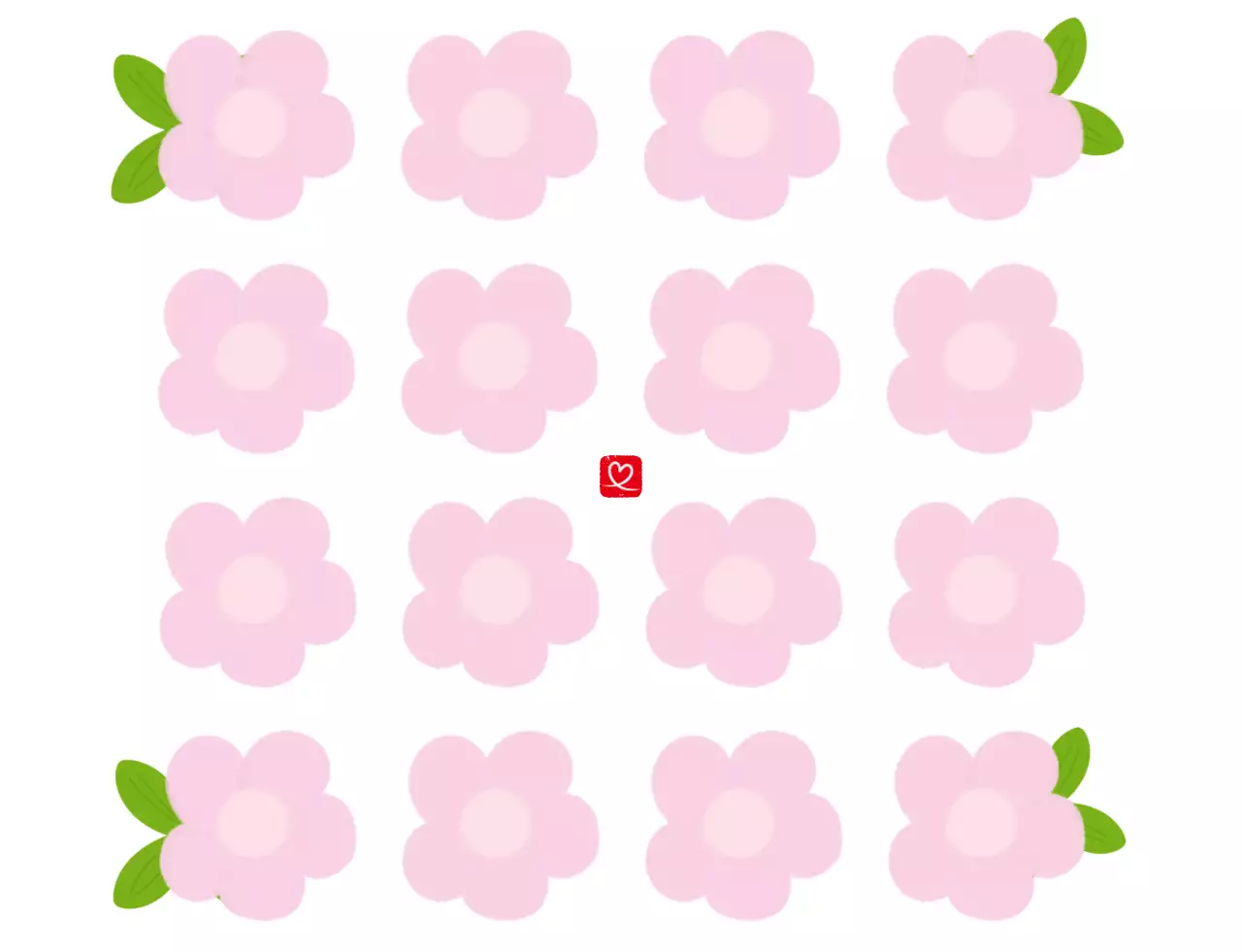 핑크 아기자기한 패턴 포토프레임