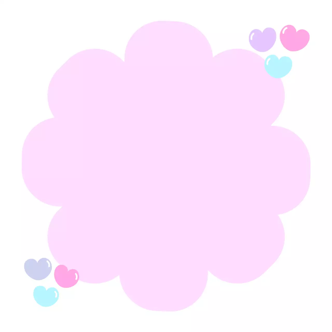 연보라 아기자기한 디자인 스티커