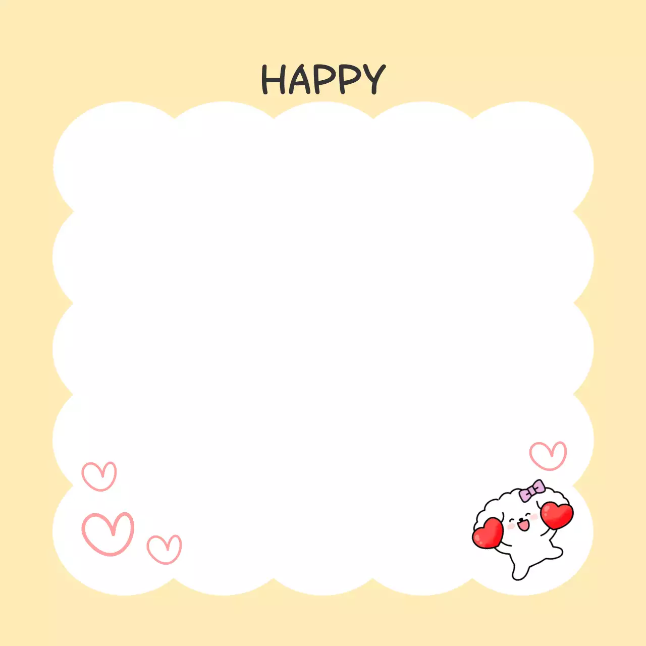 노랑 아기자기한 인생네컷 포토프레임