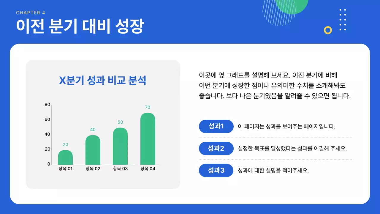 파랑 모던 성과 보고서