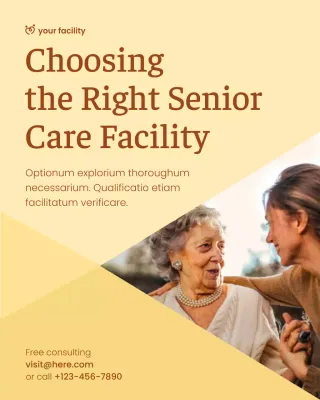 Beige Professional Senior Care Advertisement Instagram Post
