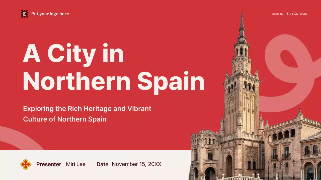 Red Traditional City of Spain Guide Presentation