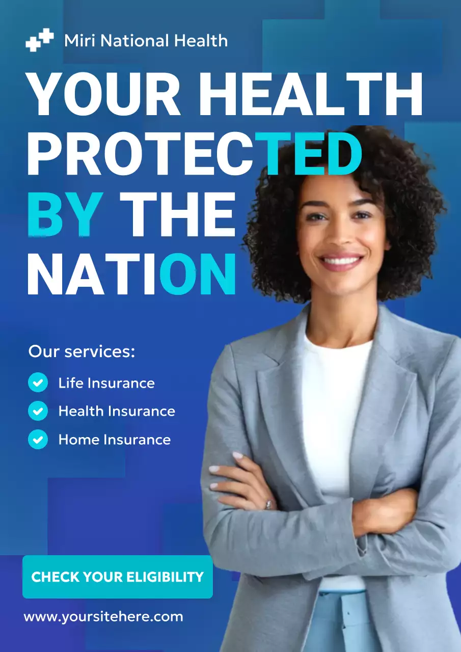 Blue Professional Health Promotion Poster