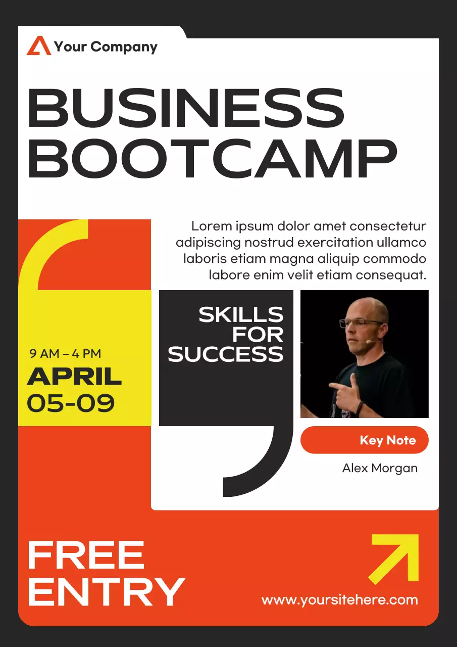 Red Modern Business Promotion Poster