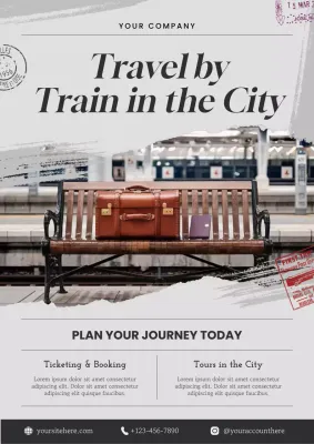 Grey Modern Travel Promotion Poster