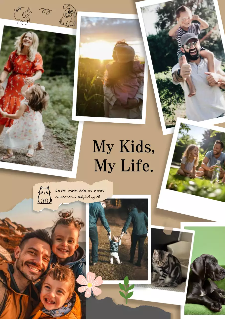 Beige Rustic Family Storybook Poster